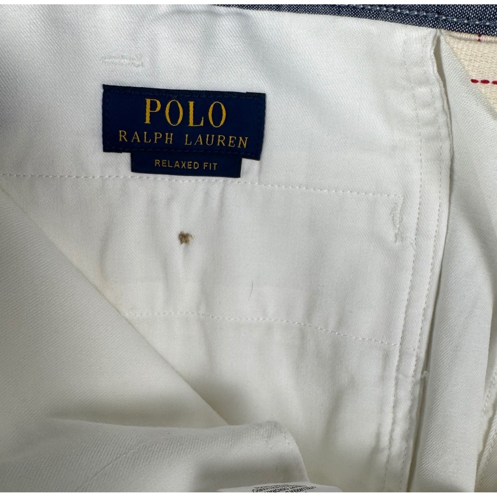 Polo Ralph Lauren Mens White Relaxed Fit Cotton Chino 9" Shorts Size 36 NWT - Picture 7 of 9